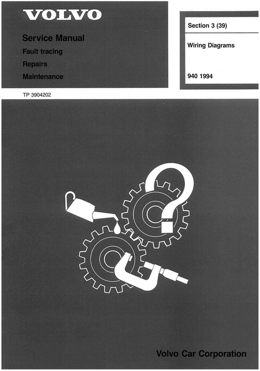 Product picture Volvo 940 wiring diagram troubleshooting manual 1994
